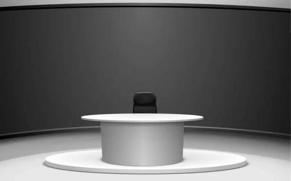 Table Blanche Fond Lcd Dans Studio Nouvelles — Image vectorielle