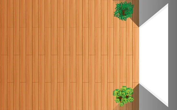 Plancher Bois Vue Dessus Dans Maison — Image vectorielle