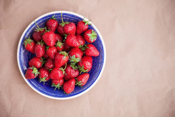 Placa de Fresas — Foto de Stock