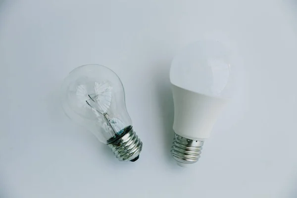 Two lamps on a white background