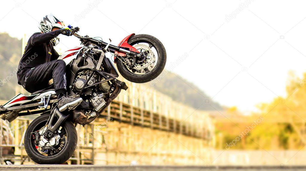 Wheeling Motorcycle Wallpaper Background Motorbike