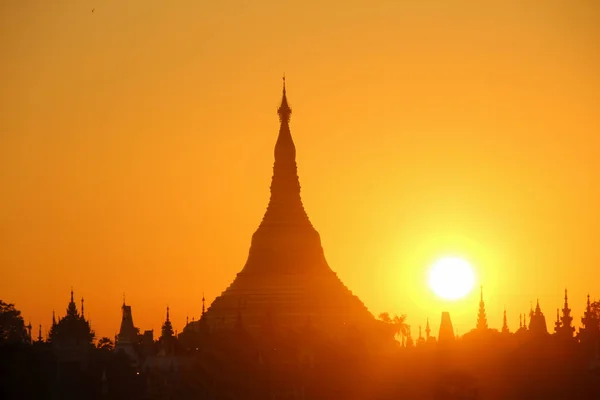 Tramonto in Myanmar — Foto Stock