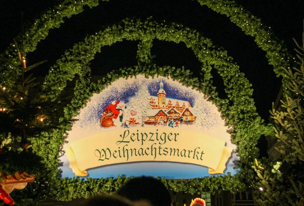 Juletid i Leipzig – stockfoto