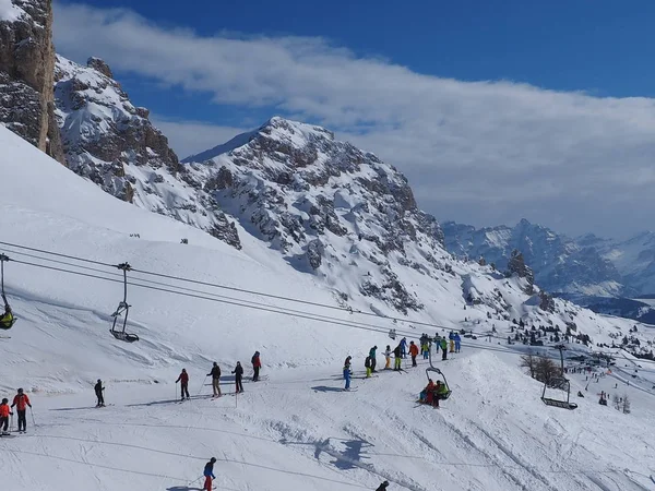 Ski Arena Italien Groedner Valley — Stockfoto