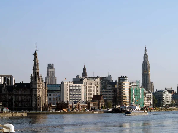 Skyline Anversa Belgio — Foto Stock