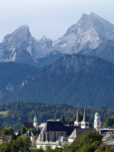 Skyline Berchtesgaden Baviera Alemanha Sul — Fotografia de Stock