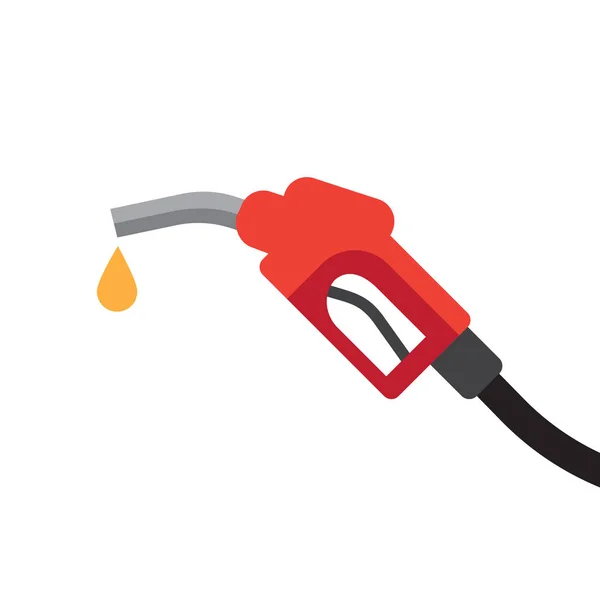 Distributeur Carburant Rouge Isolé Sur Fond Blanc Illustration Vectorielle — Image vectorielle