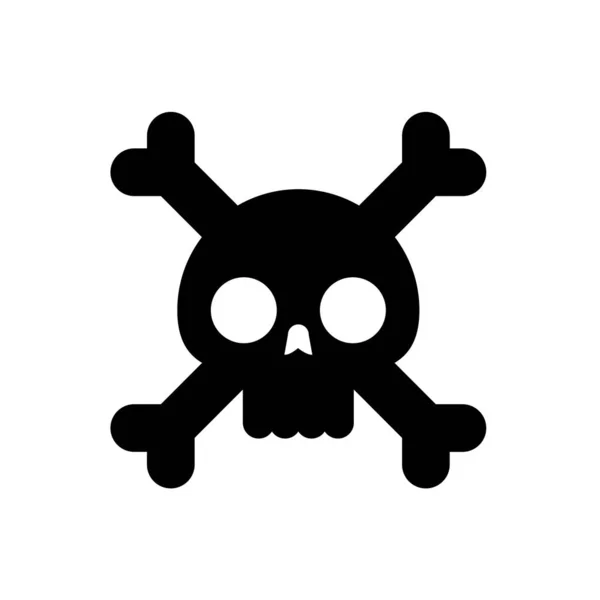 Skull with bones sign vector illustration — Stock Vector