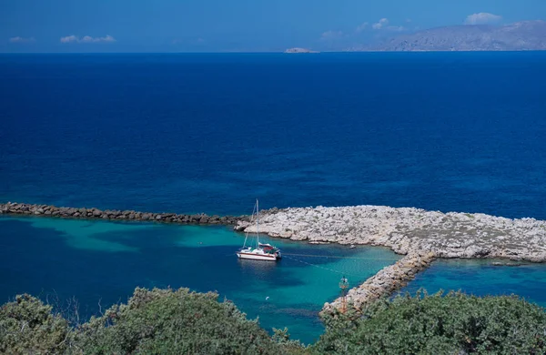 Vista Panorámica Costa Salvaje Isla Nisyros Grecia —  Fotos de Stock