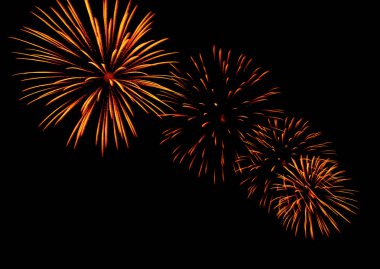 Metin, Malta havai fişek festivali, 4 Temmuz, bağımsızlık günü, yeni yıl, patlayabilir için yer ile renkli şaşırtıcı havai fişek koyu arka planda izole kapatmak