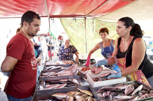 Marsaxlokk Malta Sept 2018 Traditionele Maltese Marktplaats Marsaxlokk Die Elke — Stockfoto