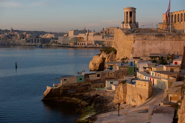 Valletta Malta Augustus 2018 Panoramisch Uitzicht Valletta Vroeg Ochtend Valletta — Stockfoto