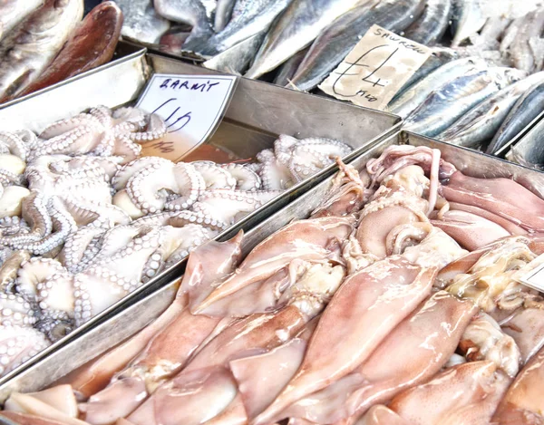 MARSAXLOKK, MALTA:Traditional Maltese market in Marsaxlokk village which is hold every Sunday.Malta Europe.Fish market on sunday in Marsaxlokk, Malta.People at market. Various fish at market