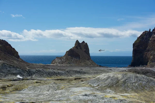 View White Island Whakaari Active Andesite Stratovolcano Situated East Coast — Stock Photo, Image