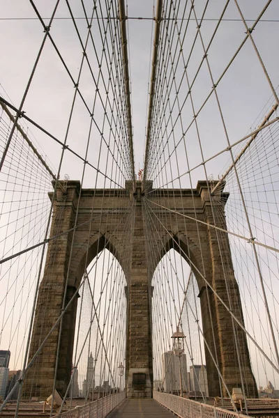 Vista Panorâmica Ponte Brooklyn — Fotografia de Stock