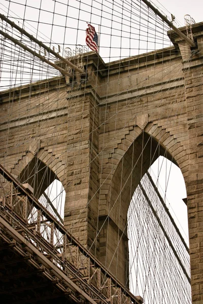 Vista Panorâmica Ponte Brooklyn — Fotografia de Stock