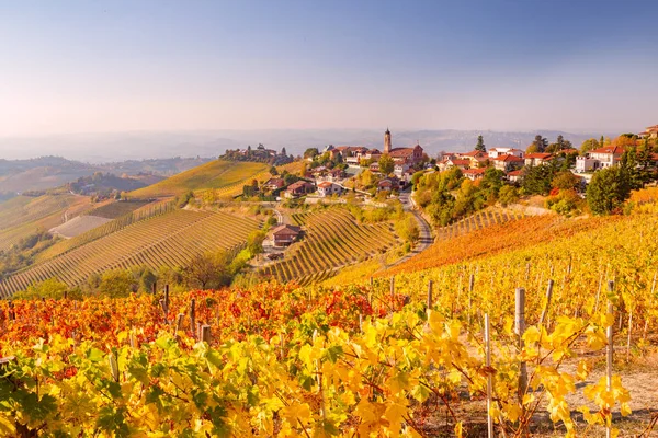 Осень Treiso Langhe Пьемонт Италия — стоковое фото