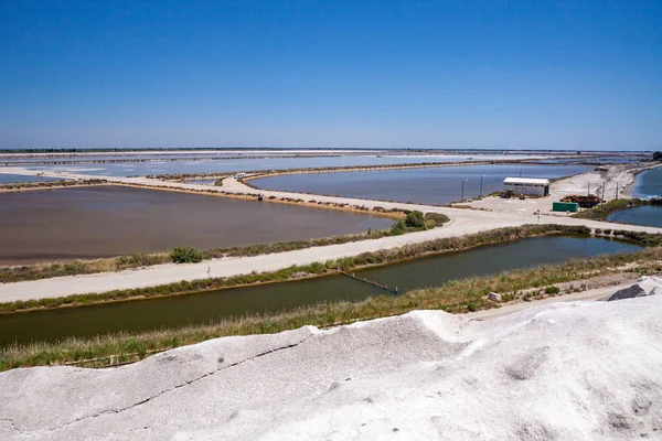 Solný Roztok Aigues Mortes Francie — Stock fotografie