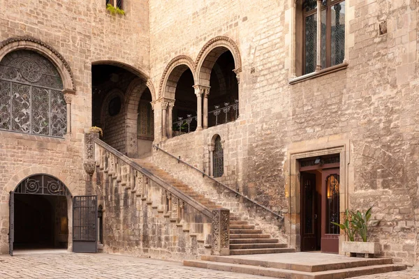 Medeltida Innergård Barcelona Spanien — Stockfoto