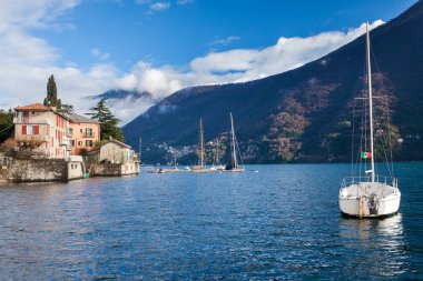 Güzel Como gölü manzarası