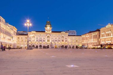 İtalya, Trieste, Friuli Venezia Giulia, İtalya 'nın kare birleşmesinin manzarası