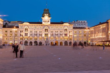 scenic view of Square unification of Italy, Trieste, Friuli Venezia Giulia, Italy clipart