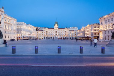 İtalya, Trieste, Friuli Venezia Giulia, İtalya 'nın kare birleşmesinin manzarası