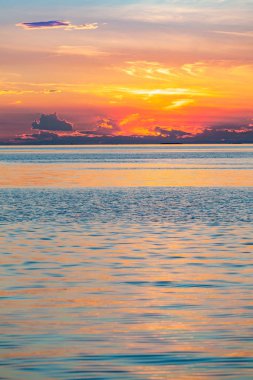 Trieste 'de gün batımı, Friuli Venezia Giulia, İtalya