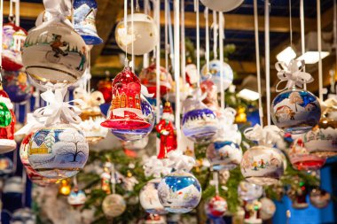 farklı Noel süslemeleri, seçici odaklanma