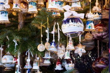 farklı Noel süslemeleri, seçici odaklanma