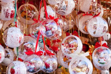 farklı Noel süslemeleri, seçici odaklanma