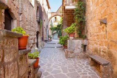 Civita di Bagnoregio manzaralı, Lazio, İtalya