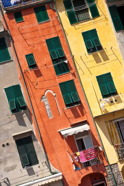 Luminosos Edificios Antiguos Riomaggiore Cinque Terre Liguria Italia — Foto de Stock