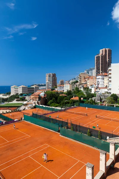 Tenis Kortları Montecarlo Monako Prensliği Stok Resim