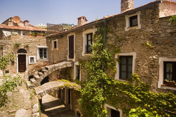 Oude Straat Van Castelvecchio Rocca Barbena Comune Gemeente Italiaanse Provincie — Stockfoto