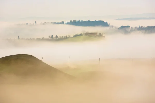 Καταπληκτική Θέα Της Val Orcia Valdorcia Περιοχή Της Τοσκάνης Κεντρική — Φωτογραφία Αρχείου