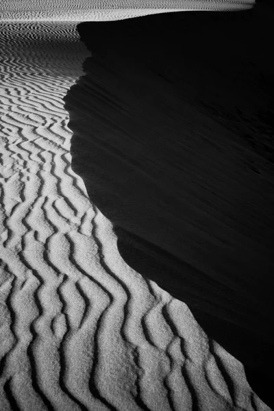 Sanddyner Öknen Svart Och Vit — Stockfoto