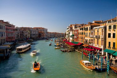 Grand canal adlı günbatımı, Venedik, İtalya