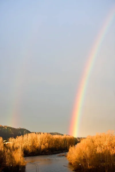 beautiful rainbow in the sky