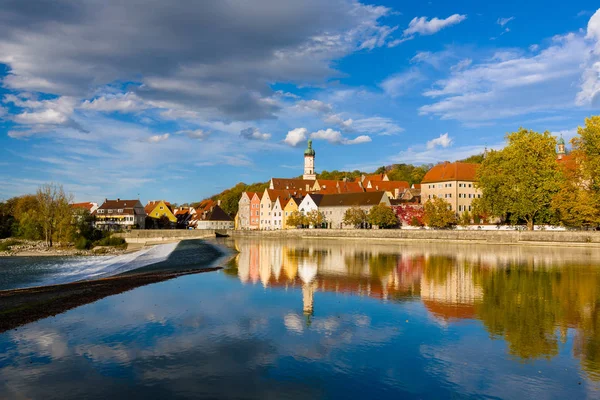 Hermoso Paisaje Urbano Landsberg Lech Alemania — Foto de Stock