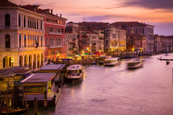 Gran Canal Atardecer Venecia Italia — Foto de Stock