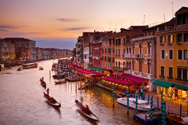 Grand Canal Bei Sonnenuntergang Venedig Italien — Stockfoto