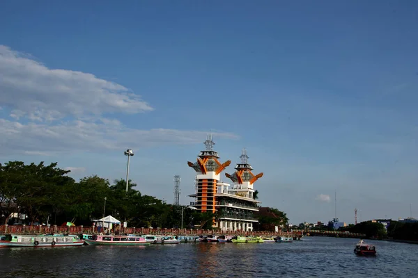 Menara Pandang Banjarmasin Una Delle Attrazioni Turistiche Della Città Banjarmasin — Foto Stock