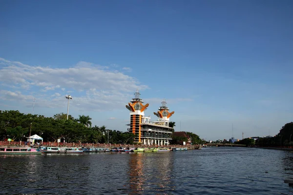 Menara Pandang Banjarmasin Adalah Salah Satu Objek Wisata Kota Banjarmasin — Stok Foto