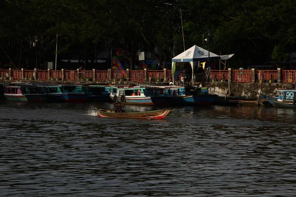 Menara Pandang Banjarmasin Egyik Turisztikai Attrakciók Banjarmasin City Ebben Toronyban — Stock Fotó