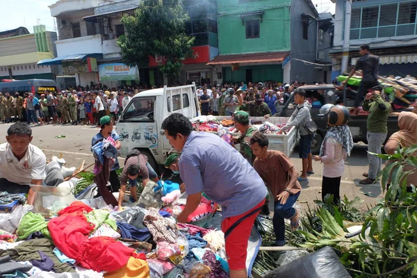 Pekalongan Κεντρική Java Ινδονησία Φεβρουαρίου 2018 Πυρκαγιά Στην Αγορά Μπαντζαρσάρι — Φωτογραφία Αρχείου