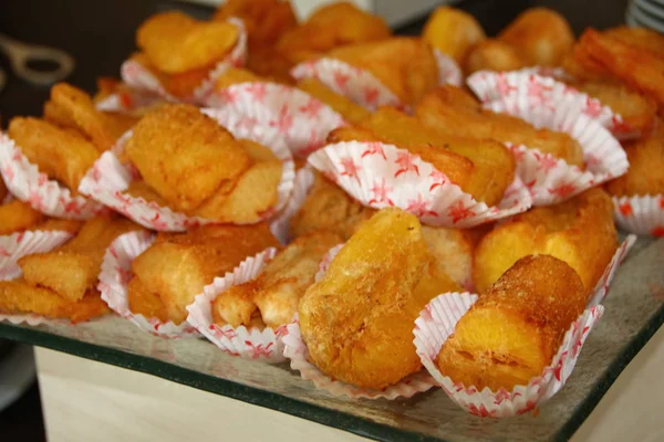 Ketela Goreng Dalam Bahasa Inggris Adalah Cassava Goreng — Stok Foto