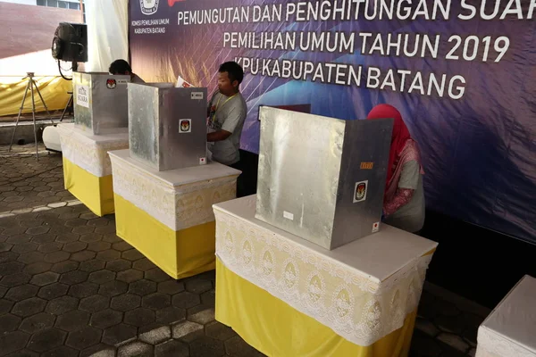 Batang Java Central Indonésia Março 2019 Eleitores Eleições Gerais Que — Fotografia de Stock