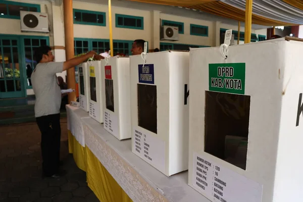 Batang Giava Centrale Indonesia Marzo 2019 Gli Elettori Alle Elezioni — Foto Stock