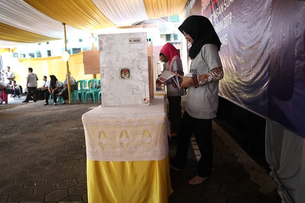 Batang Zentraljava Indonesien März 2019 Wähler Bei Allgemeinen Wahlen Die — Stockfoto